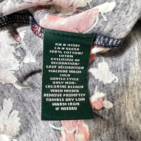 Lauren Ralph Lauren Plus 2X Size Floral Jersey Off-the-Shoulder blouse boho - Picture 10 of 10